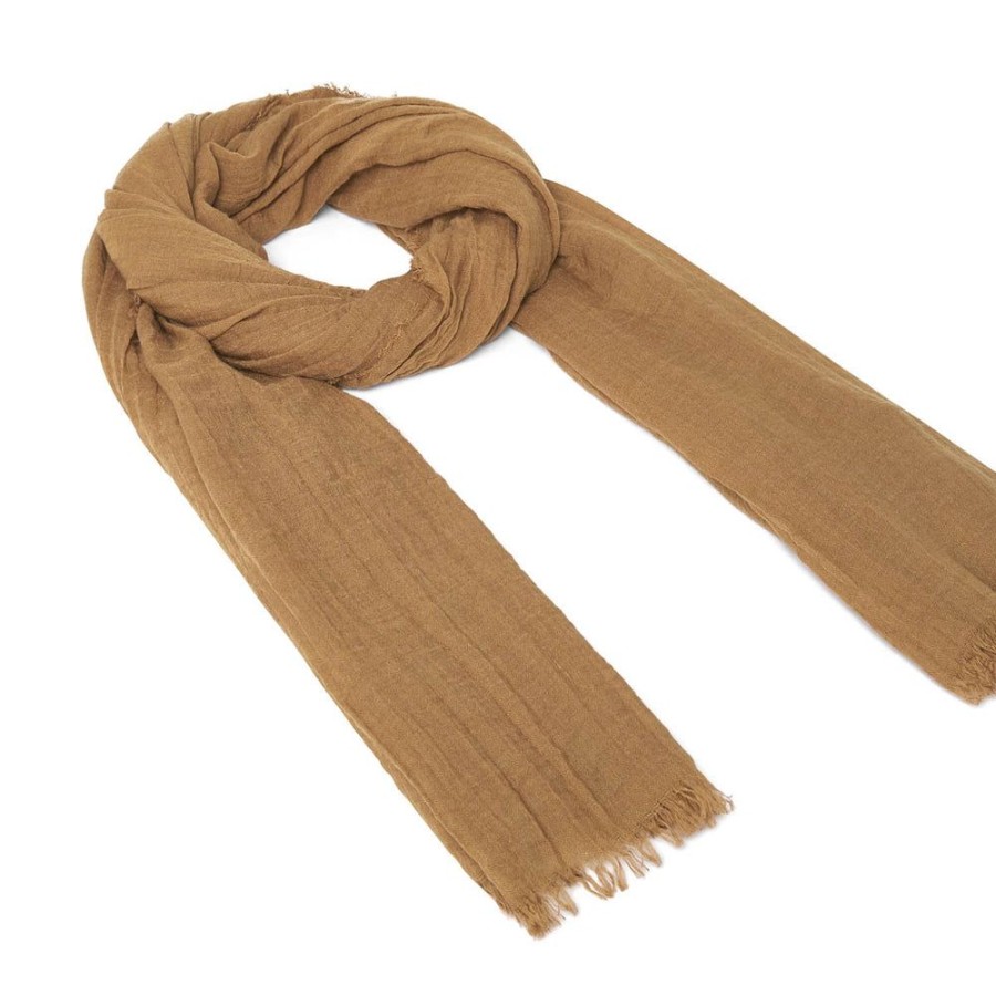 Draeger Paris Foulard A Franges - Camel Best