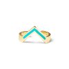 Draeger Paris Bague En V Turquoise - Ajustable - Dore A L'Or Fin New