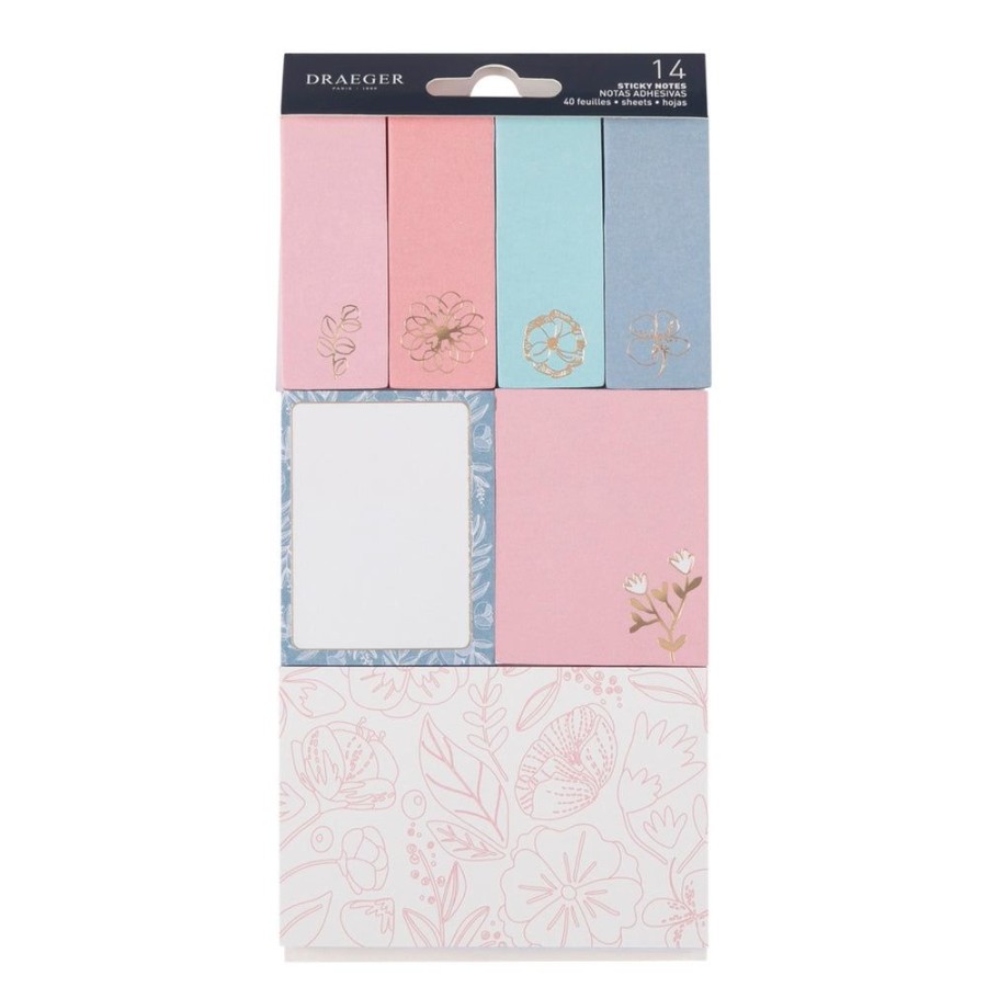 Draeger Paris 12 Blocs De Sticky Notes - Pastel, Fleurs Best