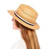 Draeger Paris Fedora - Camel - Galon En Tricot Multicolore - Femme Hot