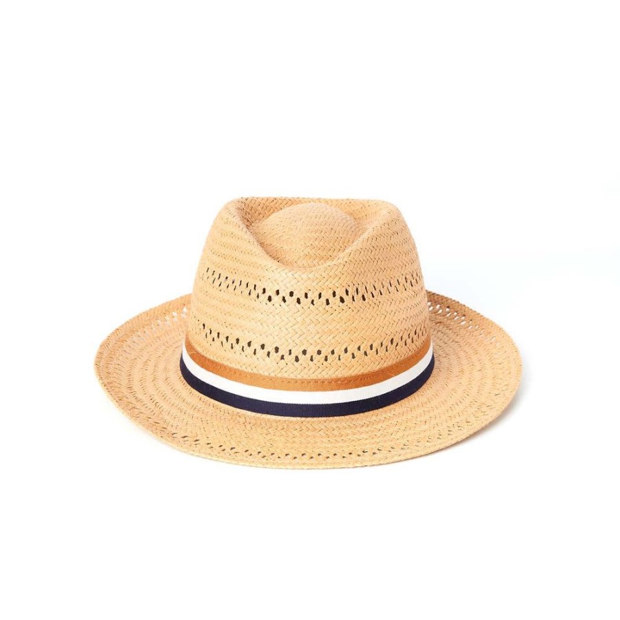 Draeger Paris Fedora - Camel - Galon En Tricot Multicolore - Femme Hot