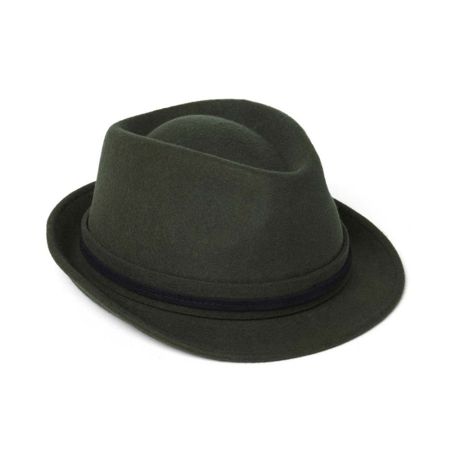 Draeger Paris Trilby Double Galon En Laine - Kaki Hot