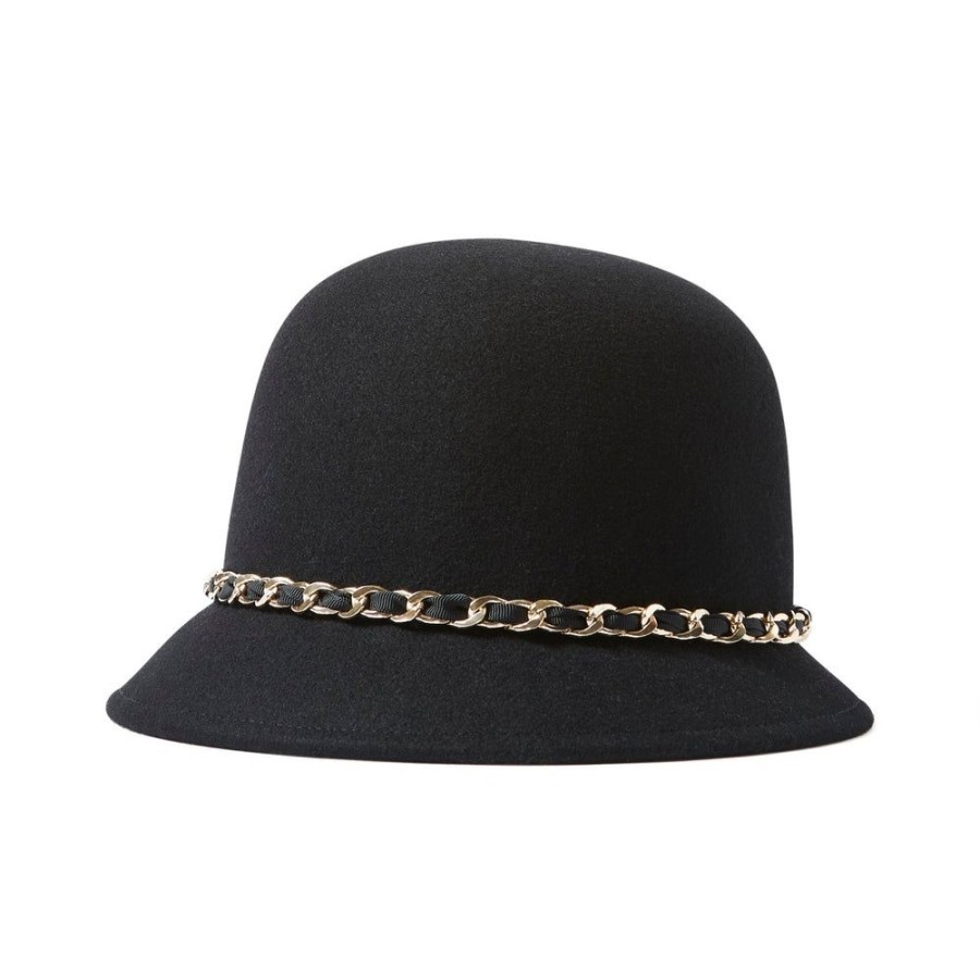 Tie Rack Chapeau Cloche Detail Chaine Entrelacee - Noir Online