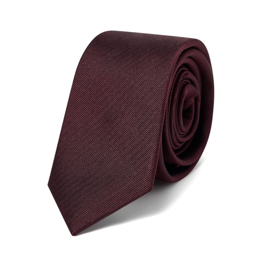 Tie Rack Cravate Fine Twill Rouge Fonce Hot