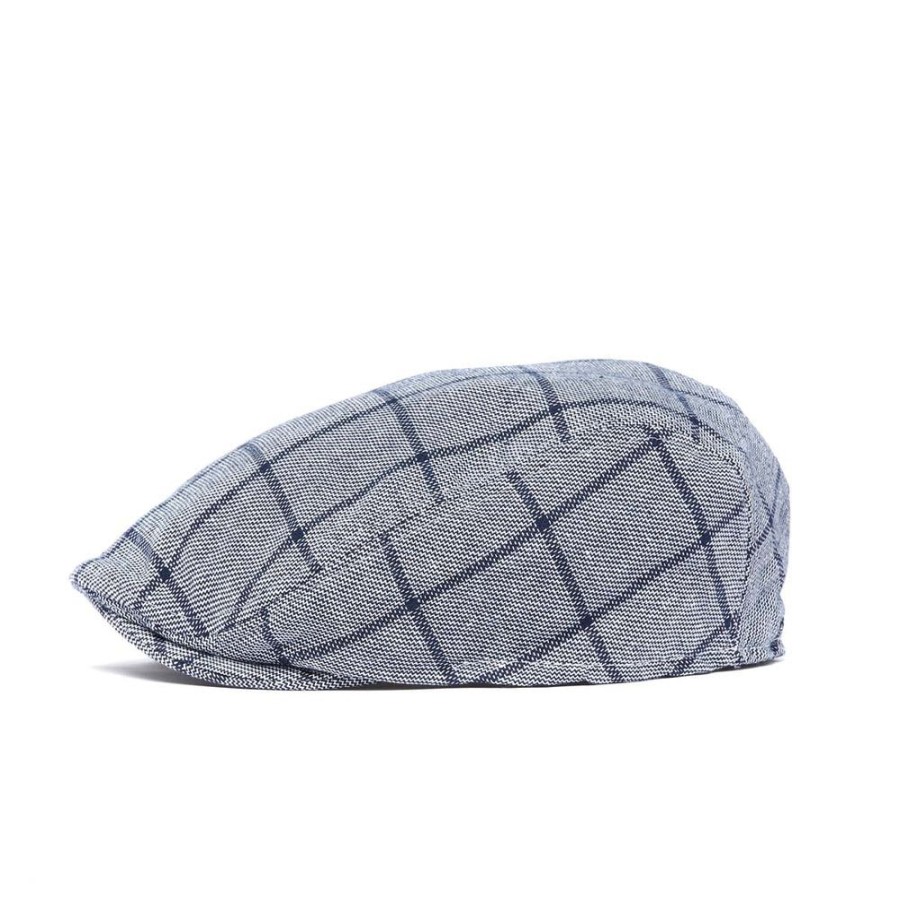 Draeger Paris Casquette Plate A Carreaux - Bleue - Homme - Taille Unique - Draeger New