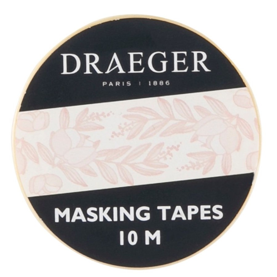 Draeger Paris Masking Tape 10 M - Fleurs - Rose Clearance