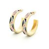 Draeger Paris Boucles D'Oreilles Creoles Email New-York Multicolores Wholesale