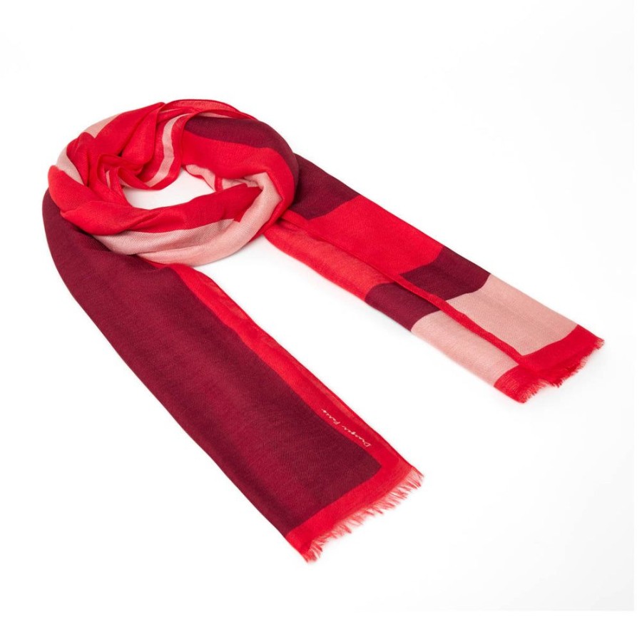 Draeger Paris Etole En Laine A Motif Geometrique - Rouge Et Noir Wholesale