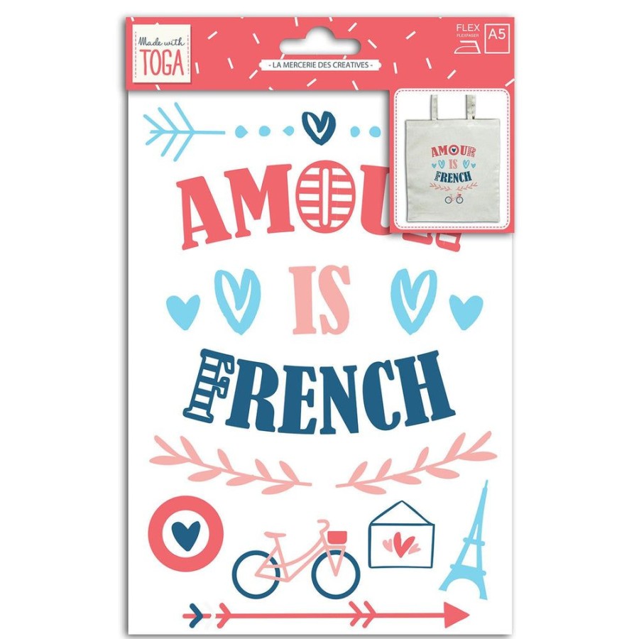 Toga Transfert Textile 15X21Cm - Amour Is French Best