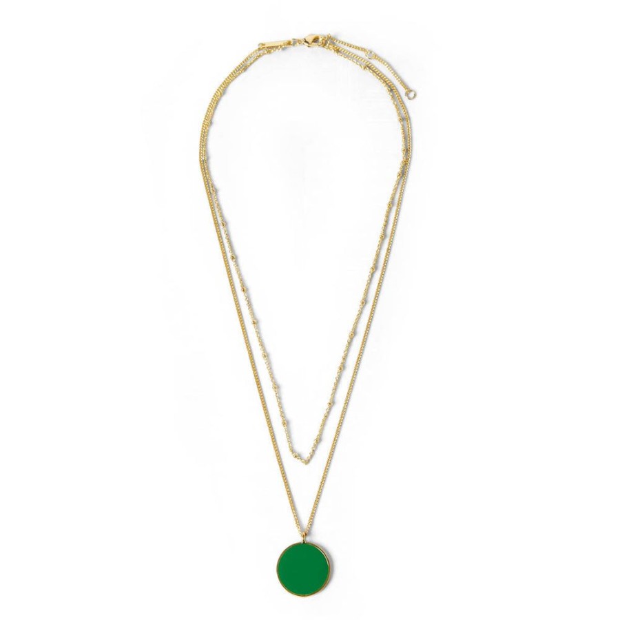 Draeger Paris Collier Double Rang Email Vert Wholesale