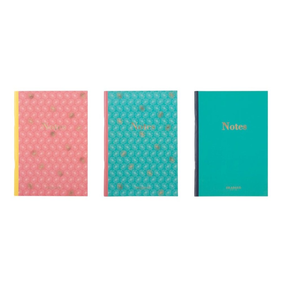 Draeger Paris Lot De 3 Carnets A5 Lignes - Rose, Vert Wholesale