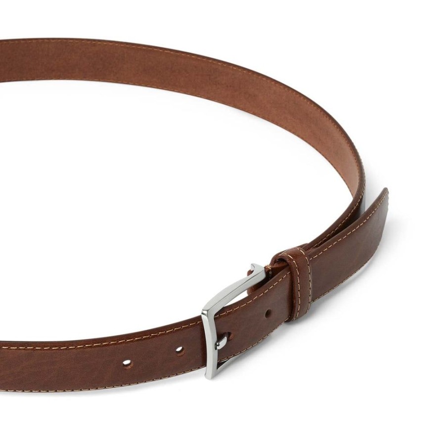 Draeger Paris Ceinture Surpiquee En Cuir Lisse - Camel Best