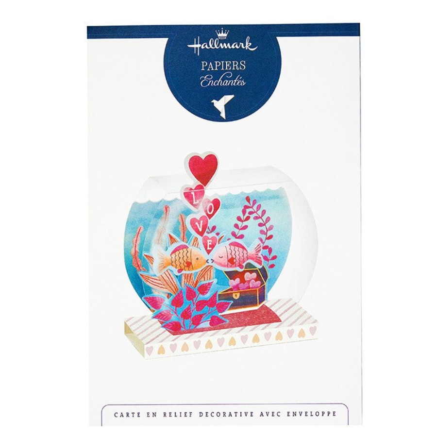 Hallmark Carte Saint-Valentin Pop Up 3D - Poissons Best