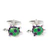 Draeger Paris Boutons De Manchettes - Tortue De Mer - Vert Et Violet - Homme Online