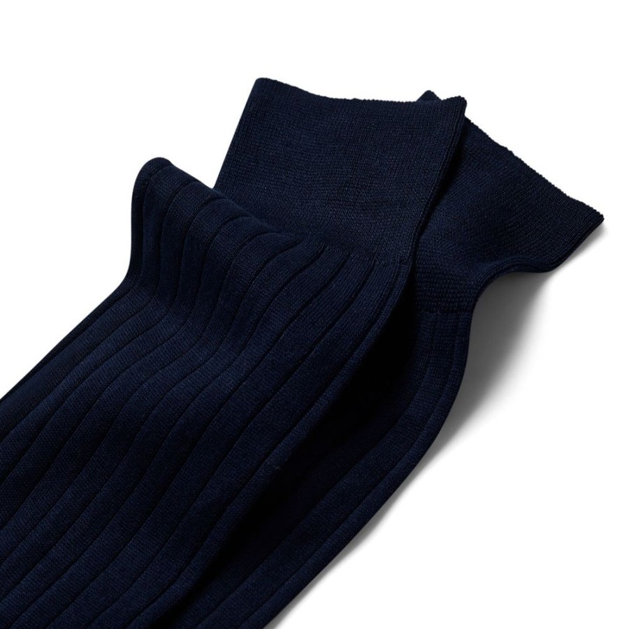 Draeger Paris Chaussettes Unies En Coton - Bleu Marine Best