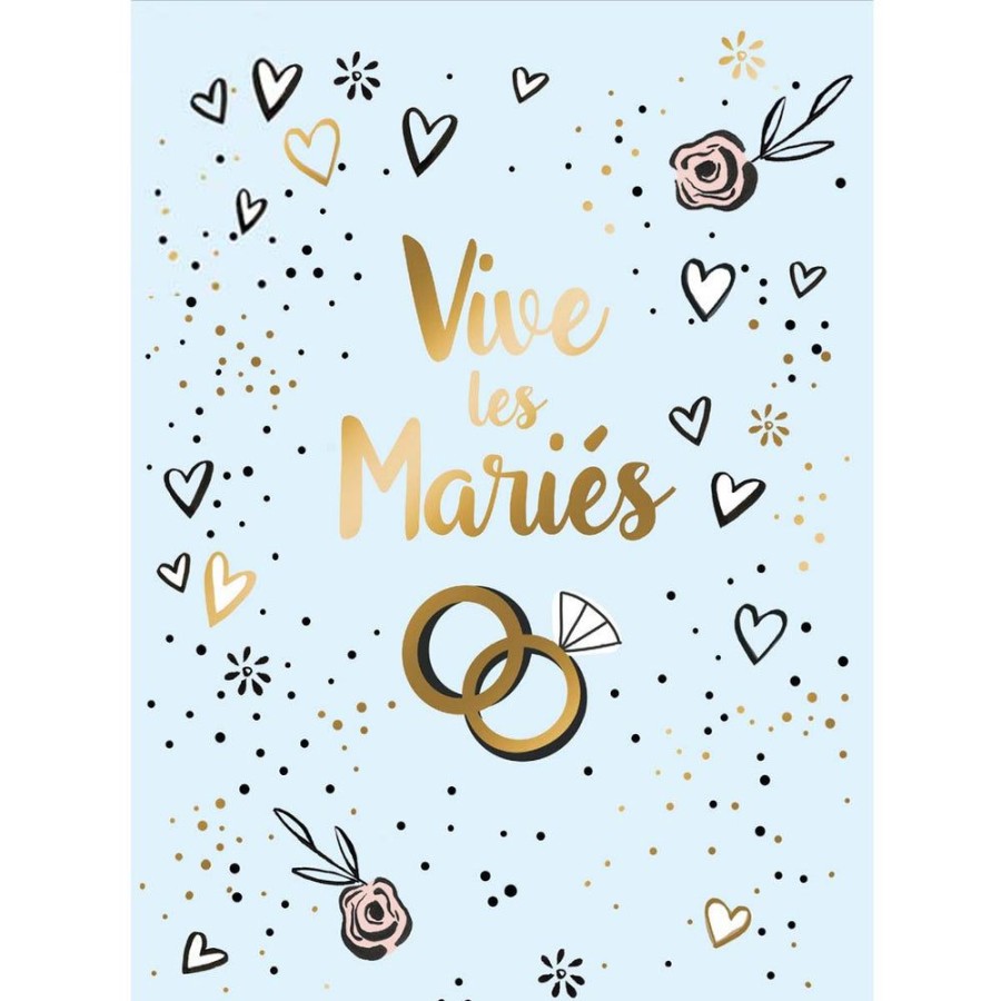 Hallmark Carte Mariage Vive Les Maries Lettres Dorees Wholesale