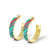 Draeger Paris Boucles D'Oreilles Creoles Color Pop 2 Couleurs Best