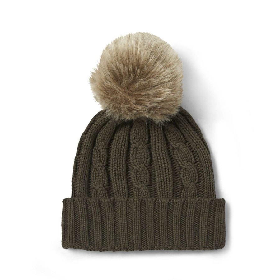 Draeger Paris Bonnet A Pompon - Kaki New