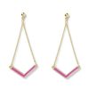 Draeger Paris Boucles D'Oreilles V Email Fuchsia Clearance