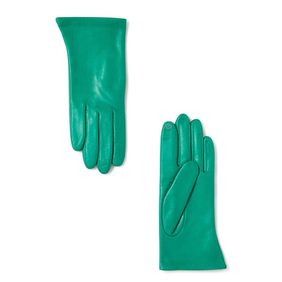 Draeger Paris Gants Femme Tactiles En Cuir - Vert Online