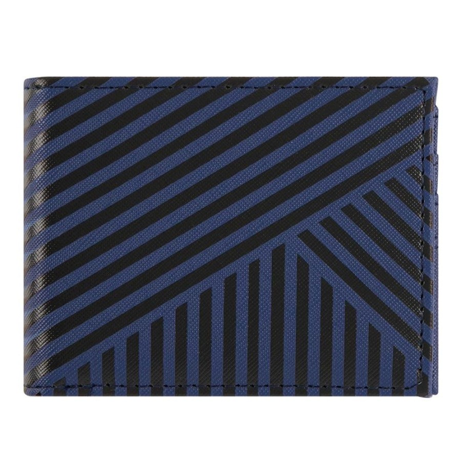 Draeger Paris Portefeuille Homme - Rayures Bleu Marine Et Noires Online