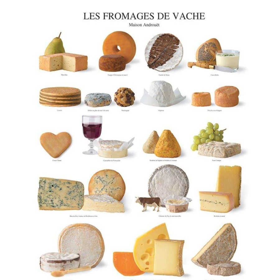 Draeger Paris Affiche Les Fromages De Vache, Maison Androuet New