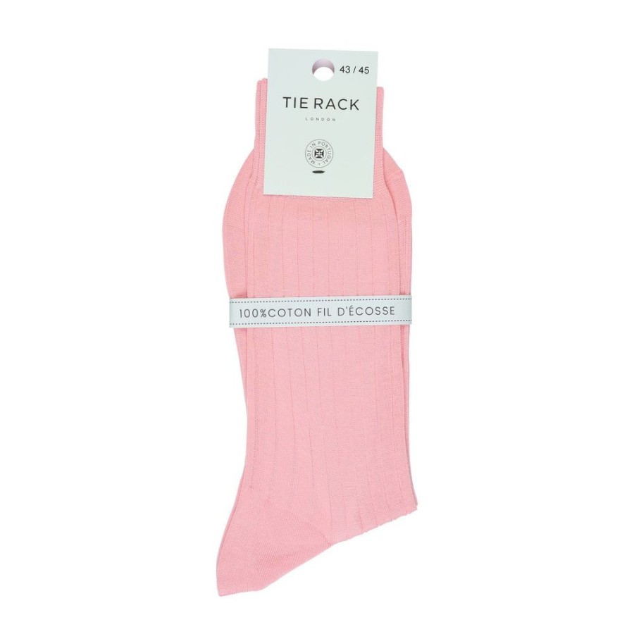 Tie Rack Chaussettes Unies Rose Clair New