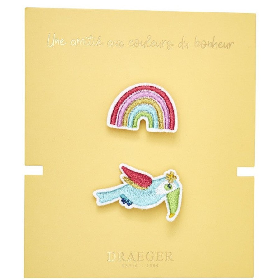 Draeger Paris Broche Brodee Toucan & Arc-En-Ciel Wholesale