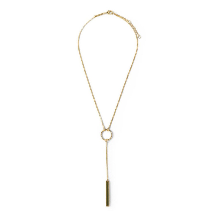 Draeger Paris Collier Ajustable Barre En Email - Kaki Clearance