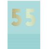 Draeger Paris Carte D'Anniversaire 55 Ans En Or - Bleu Turquoise - A Message - Pour Homme Et Femme - 11,5 X 17 Cm Online