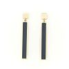 Draeger Paris Boucles D'Oreilles Email Barre Tokyo - Bleu New