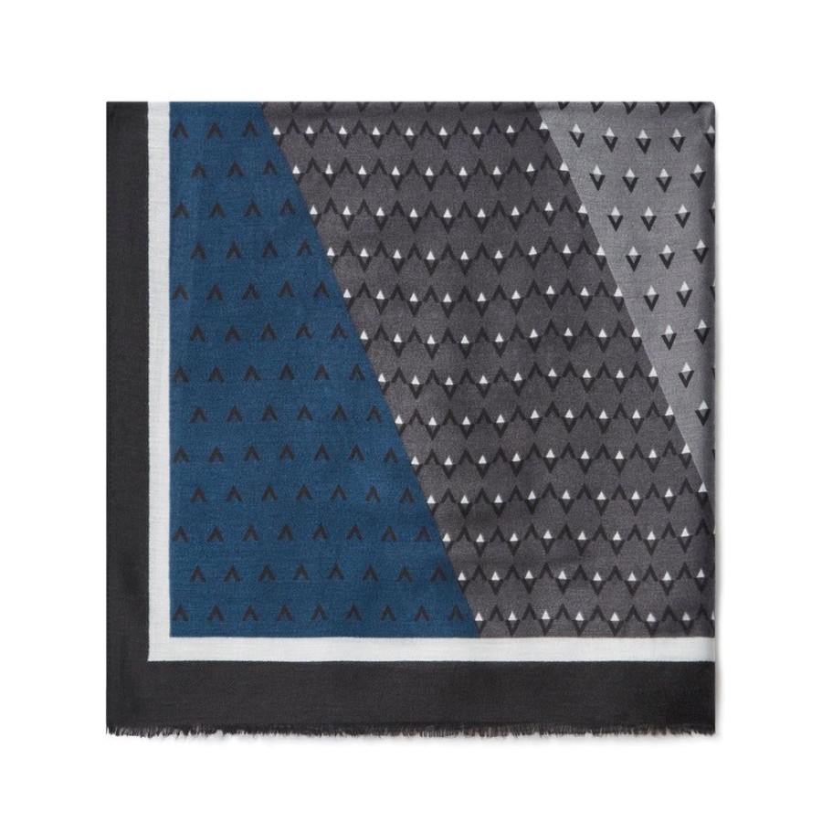 Tie Rack Etole Motif V - Bleu Gris Online