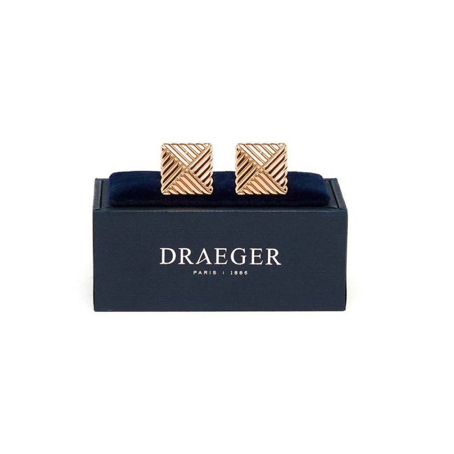 Draeger Paris Boutons De Manchette - Carre - Dore - Homme Online