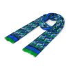 Draeger Paris Foulard A Motifs Zig Zag - Vert Et Bleu - Signature Draeger Hot