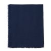 Tie Rack Foulard Uni Bleu Nuit A Franges Clearance