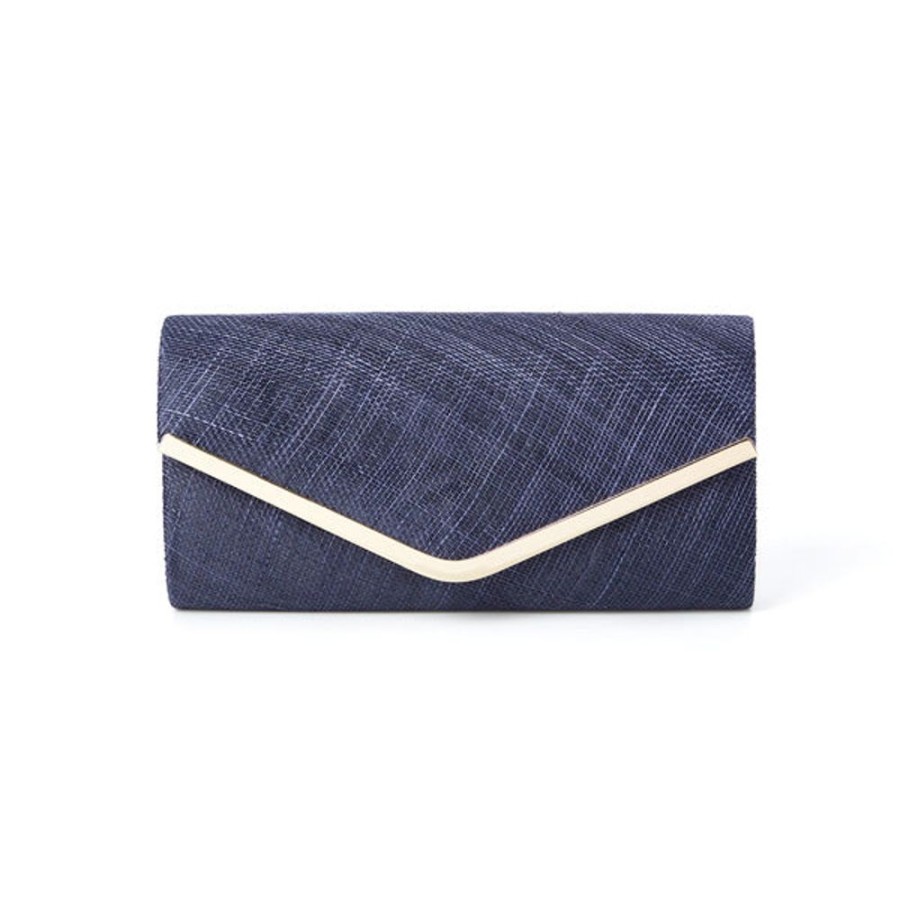 Draeger Paris Pochette Ceremonie Sisal Bleu Marine - Triple Porte Online