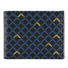 Draeger Paris Portefeuille Homme - Motifs Graphiques - Bleu Noir Dore Best