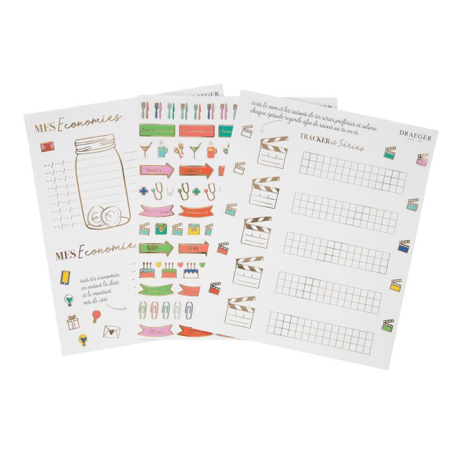 Draeger Paris Stickers Et Trackers Organisation - 12 Planches Hot