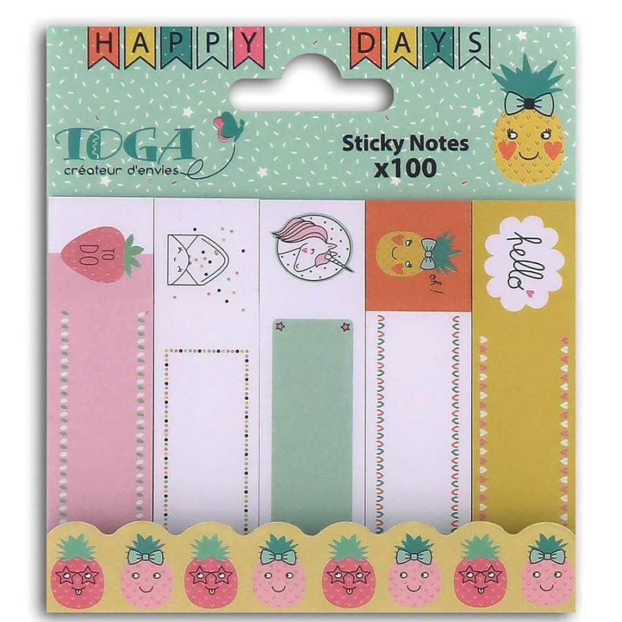 Toga 100 Sticky Notes Happy Days Wholesale