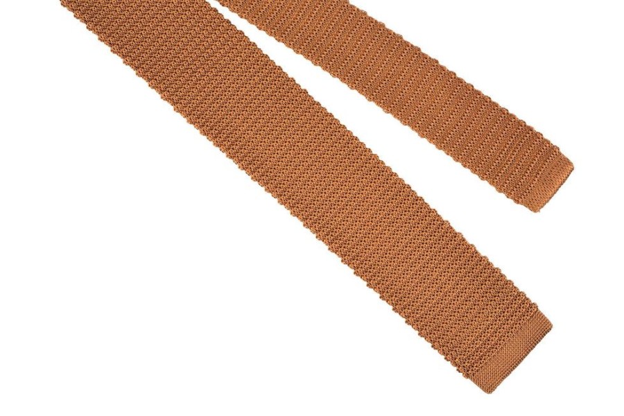 Tie Rack Cravate Homme Tricot Unie Moutarde New