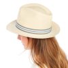 Draeger Paris Fedora - Ecru - Galon Raye - Femme - 2 Tailles Best