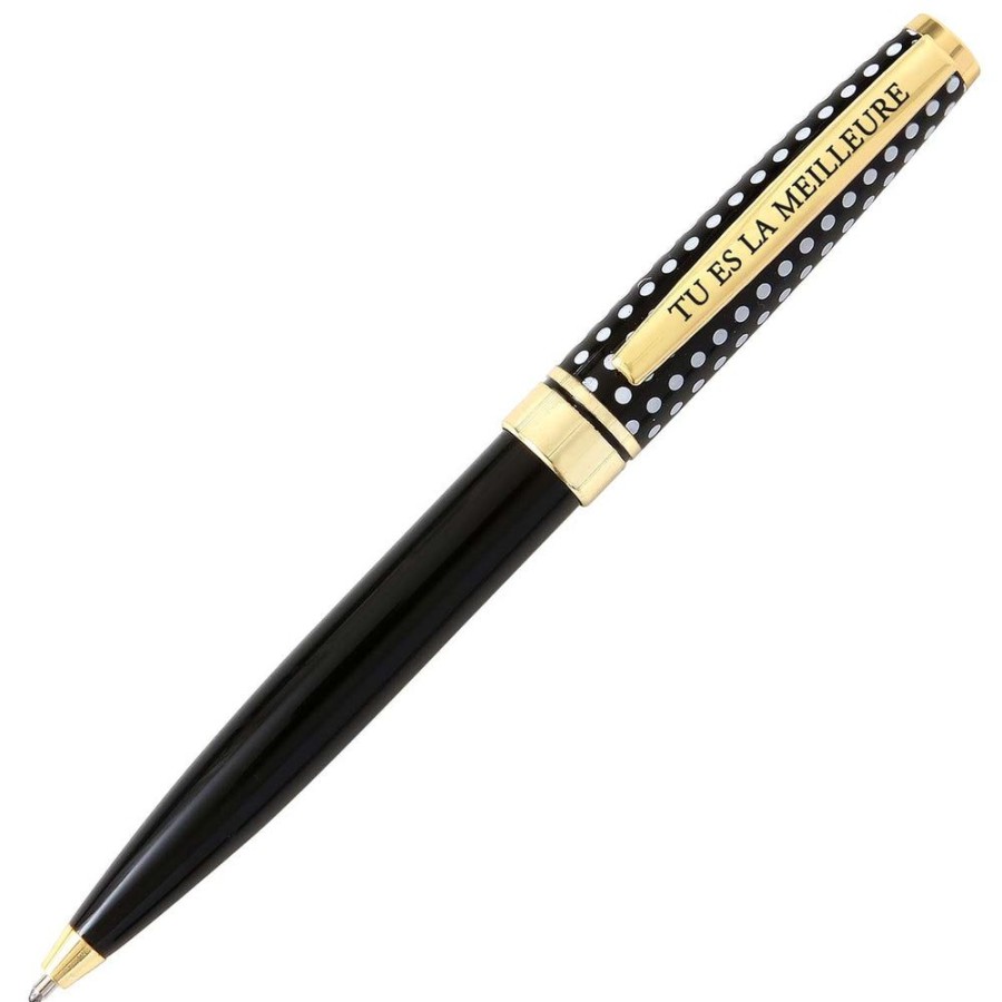 Draeger Paris Stylo Bille Noir Retractable Tu Es La Meilleure Wholesale