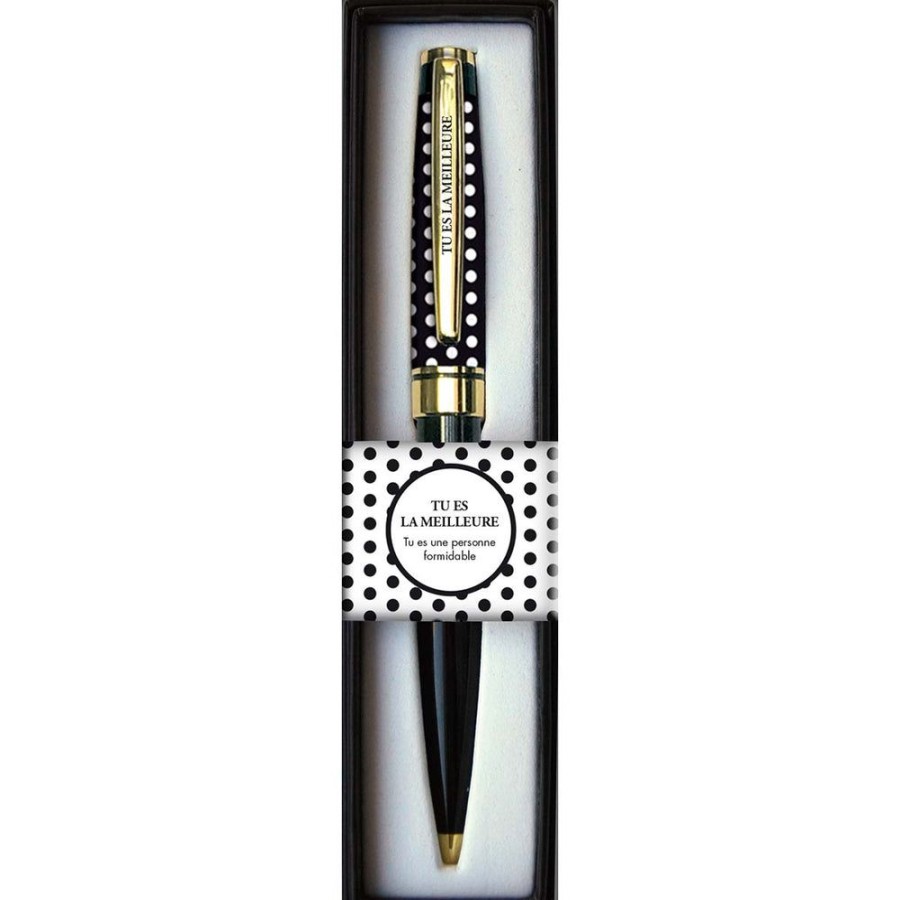 Draeger Paris Stylo Bille Noir Retractable Tu Es La Meilleure Wholesale