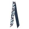 Draeger Paris Foulard Tour De Cou - Abstrait - Bleu Marine Rose Hot