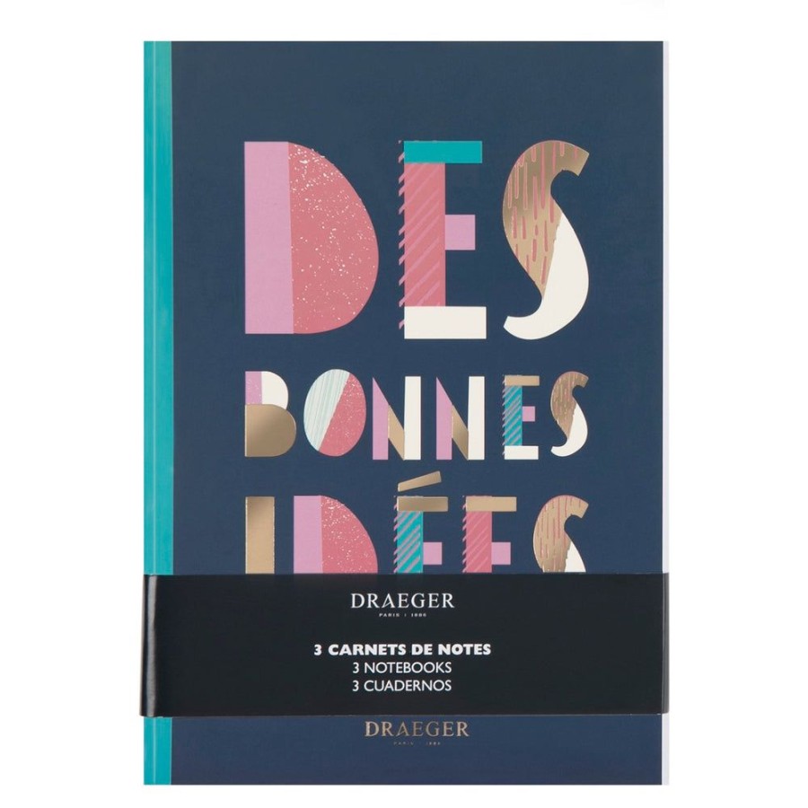 Draeger Paris Lot De 3 Carnets A5 Lignes - Des Bonnes Idees Online