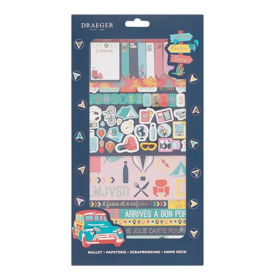 Draeger Paris Kit De Decoration Bullet Journal Voyages Clearance