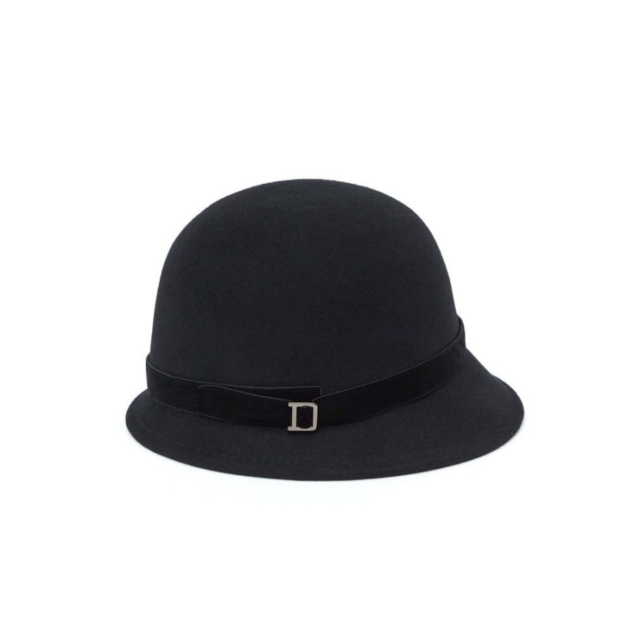 Draeger Paris Chapeau En Laine Cloche Feutre Noir Wholesale