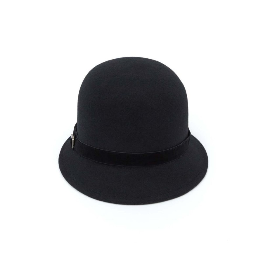 Draeger Paris Chapeau En Laine Cloche Feutre Noir Wholesale