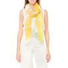 Draeger Paris Foulard Femme Imprime Papillon - Jaune Hot