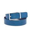 Draeger Paris Ceinture En 100% Cuir - Couleur - Homme - 2 En 1 Ajustable Et Reversible -115 X 3,5 Cm New